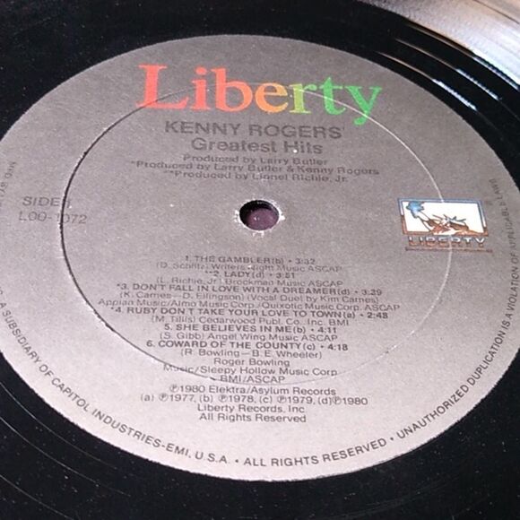 Kenny Rogers Greatest Hits Vinyl Record - Picture 7 of 9